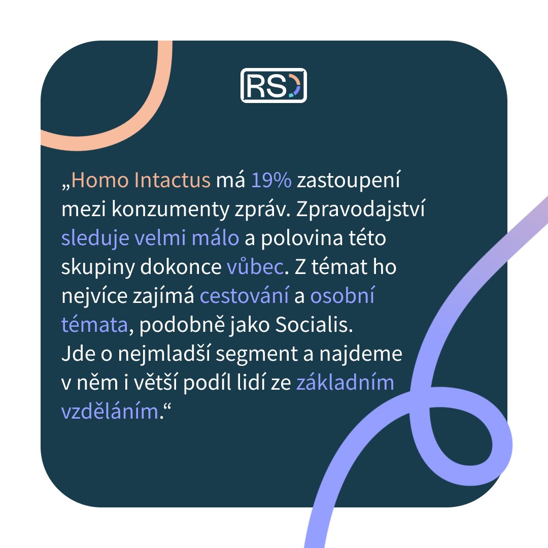 V naší studii o zpravodajství jsme si segmentovali konzumenty zpráv do několika skupin. Jsou poměrně různorodé a liší se jak mírou konzumace. 🧐

Projděte si náš karusel z dat, o kterých na snídani 🥐 Data &amp; Croissants mluvila naše Head of Insights &amp; Media Research Lucie Vlčková.
