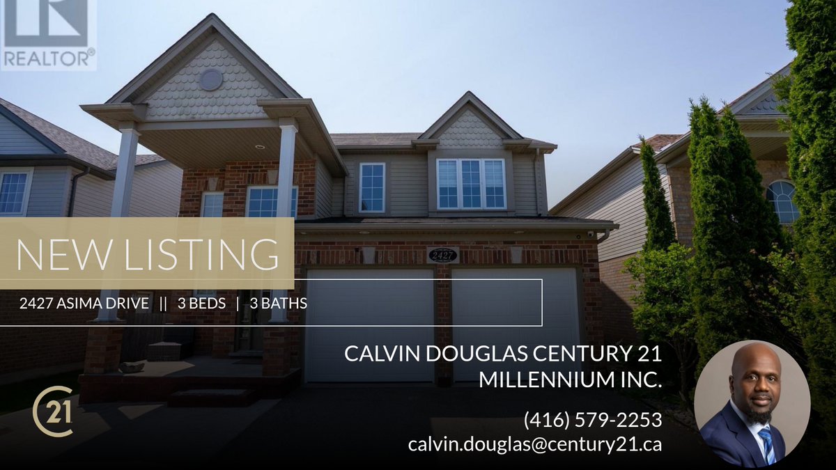 CD_Realtor's tweet image. 📍 New Listing 📍 Take a look at this fantastic new property that just hit the market located at 2427 Asima Drive in London South (south U). Reach out here or at (416) 579-2253 for more information

Calvin Douglas 
Century 21 Mille... homeforsale.at/2427_ASIMA_DRI…