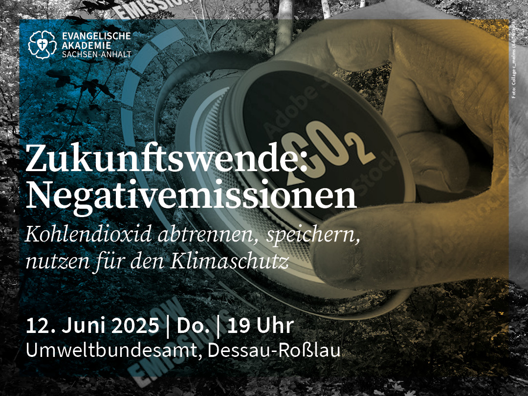 Präsident des Wuppertal Instituts in Dessau:
Zukunftswende: Negativ-Emissionen
Kohlendioxid abtrennen, speichern, nutzen für den Klimaschutz
12.6.25, 19 Uhr, Umweltbundesamt, Wörlitzer Platz 1, Dessau
Anmeldung: ev-akademie-wittenberg.de/negativemissio…