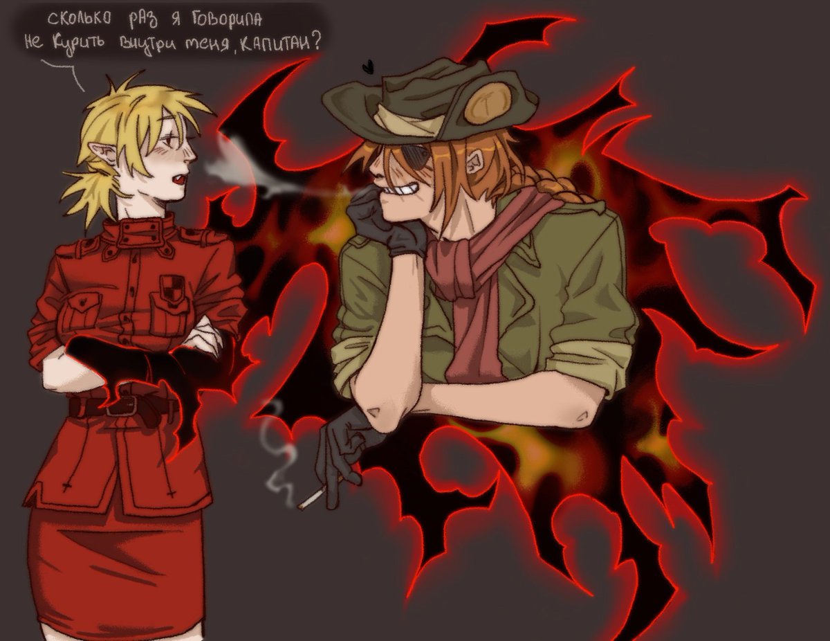 grechca__'s tweet image. Был бум любви к Виктории и Бернадотте🥀🥀
#SerasVictoria #PipBernadotte #HELLSING