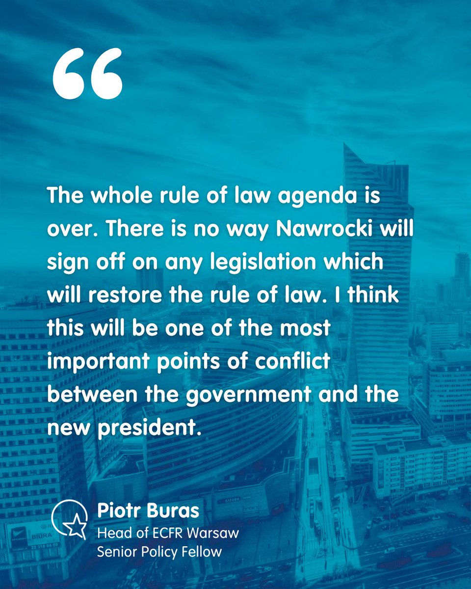 Head of <a href="/ecfr/">ECFR</a> Warsaw office <a href="/PiotrBuras1/">Piotr Buras</a> on the outcome of the 🇵🇱  presidential election 🗳️ ⬇️

📺full discussion with <a href="/KarolinaWigura/">Karolina Wigura</a> and Wawrzyniec Smoczyński now available online 
🔗 youtube.com/watch?v=d20V25…