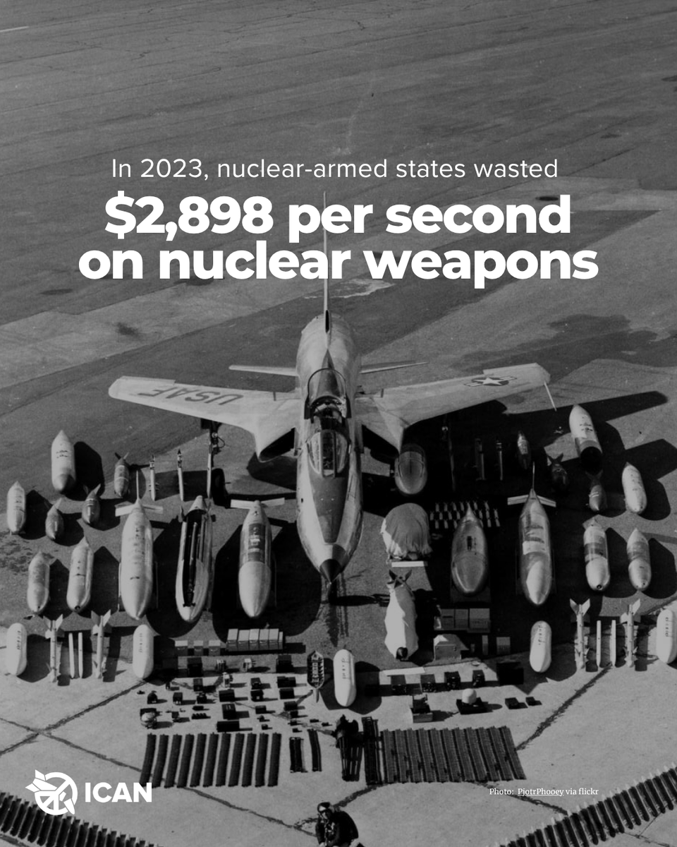 🧵1/ Ever heard of ICAN's nuclear weapons spending report? This is your go-to guide for all you need to know about the money behind nuclear bombs. 

Learn more here: icanw.org/surge_2023_glo…

#NuclearBan