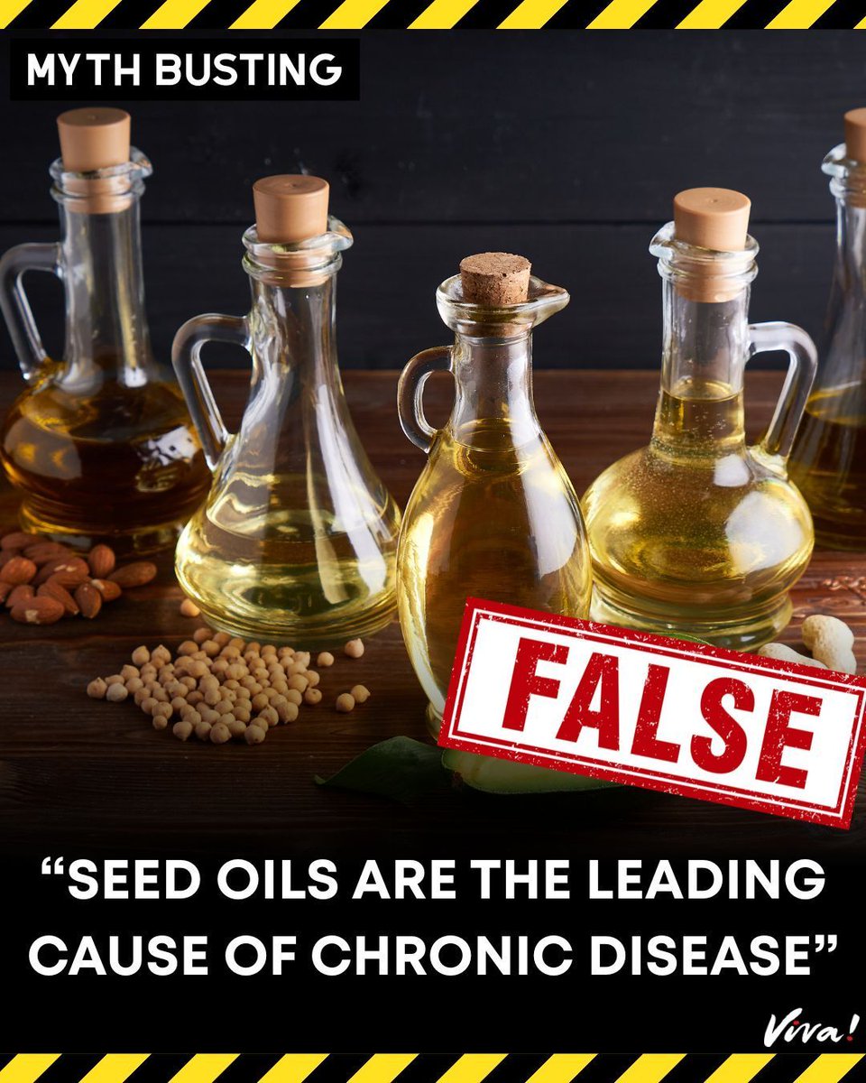 ✅ A systematic review of 42 clinical trials studying rapeseed oil found no significant effect on inflammation

The study👉 nmcd-journal.com/article/S0939-…

We've debunked 12 diet myths! Take a look👉 viva.org.uk/health/blog-he… 

#seedoils