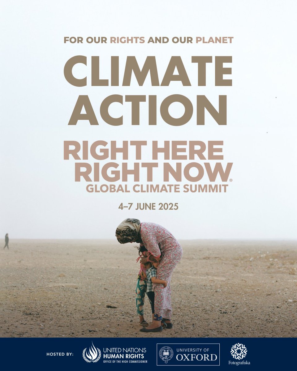 rhrn_climate's tweet photo. This UN #WorldEnvironmentDay, join the 2025 #RightHereRightNow Global Climate Summit—hosted by @UNHumanRights &amp; @UniofOxford - to advance #HumanRights based climate action and amplify the voices of environmental human rights defenders. 🌍

Learn more ⬇️
https://t.co/ZDCyc7EUxW https://t.co/N1oFM8hCMf