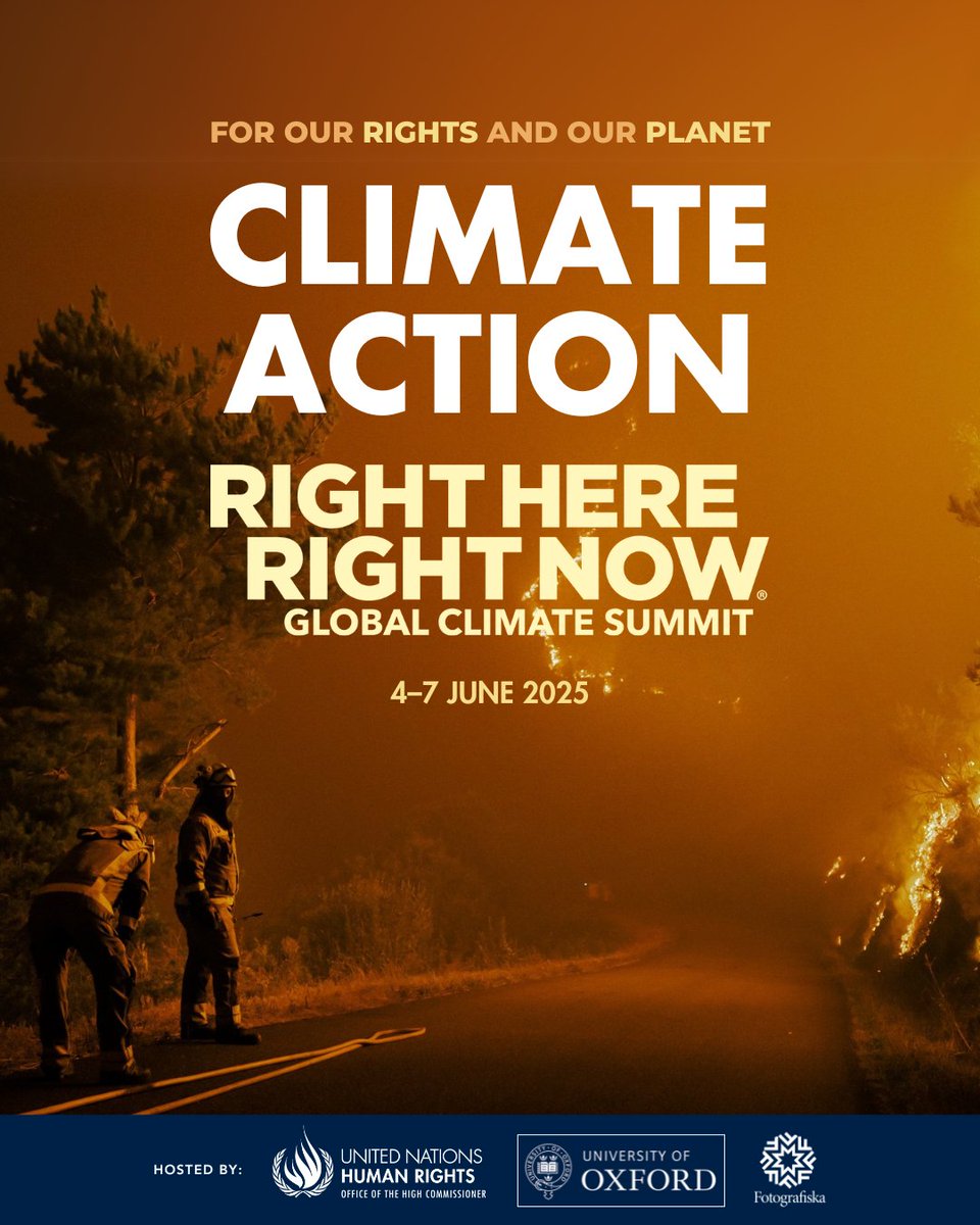 rhrn_climate's tweet photo. This UN #WorldEnvironmentDay, join the 2025 #RightHereRightNow Global Climate Summit—hosted by @UNHumanRights &amp; @UniofOxford - to advance #HumanRights based climate action and amplify the voices of environmental human rights defenders. 🌍

Learn more ⬇️
https://t.co/ZDCyc7EUxW https://t.co/N1oFM8hCMf