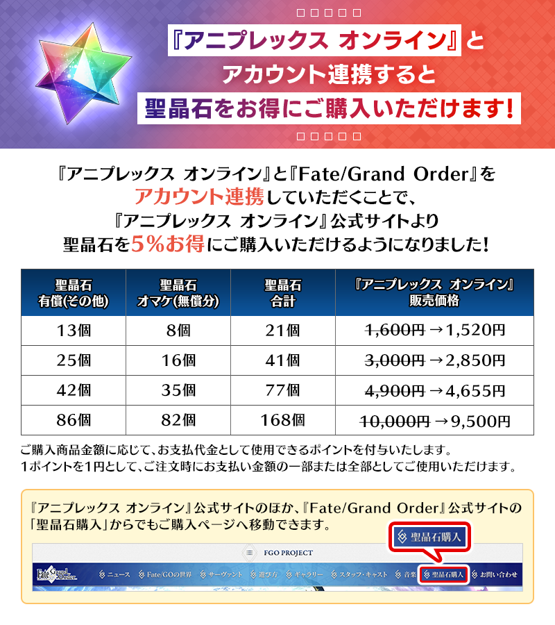 カルデア広報局より】 『アニプレックス オンライン』ではゲーム内購入