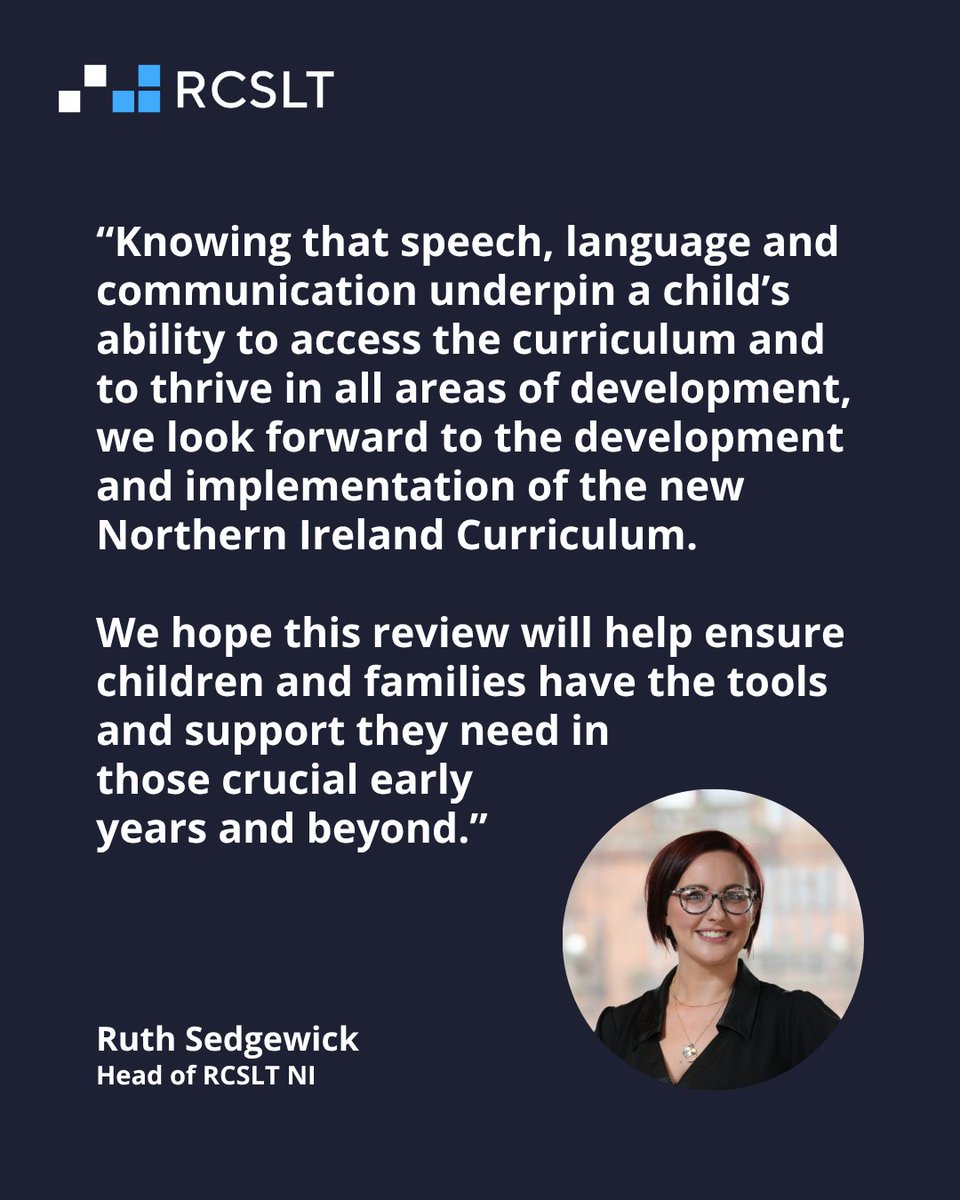 RCSLTNI's tweet image. The NI Curriculum Review highlights the #LanguageLaunchpad findings:
🔍 88% worried about speech & language
🔍 91% report rising needs
🔍 89% say needs are more complex
We must support children’s SLC skills early to help them thrive.
@Education_NI @RCSLT @HelpKidsTalkNI