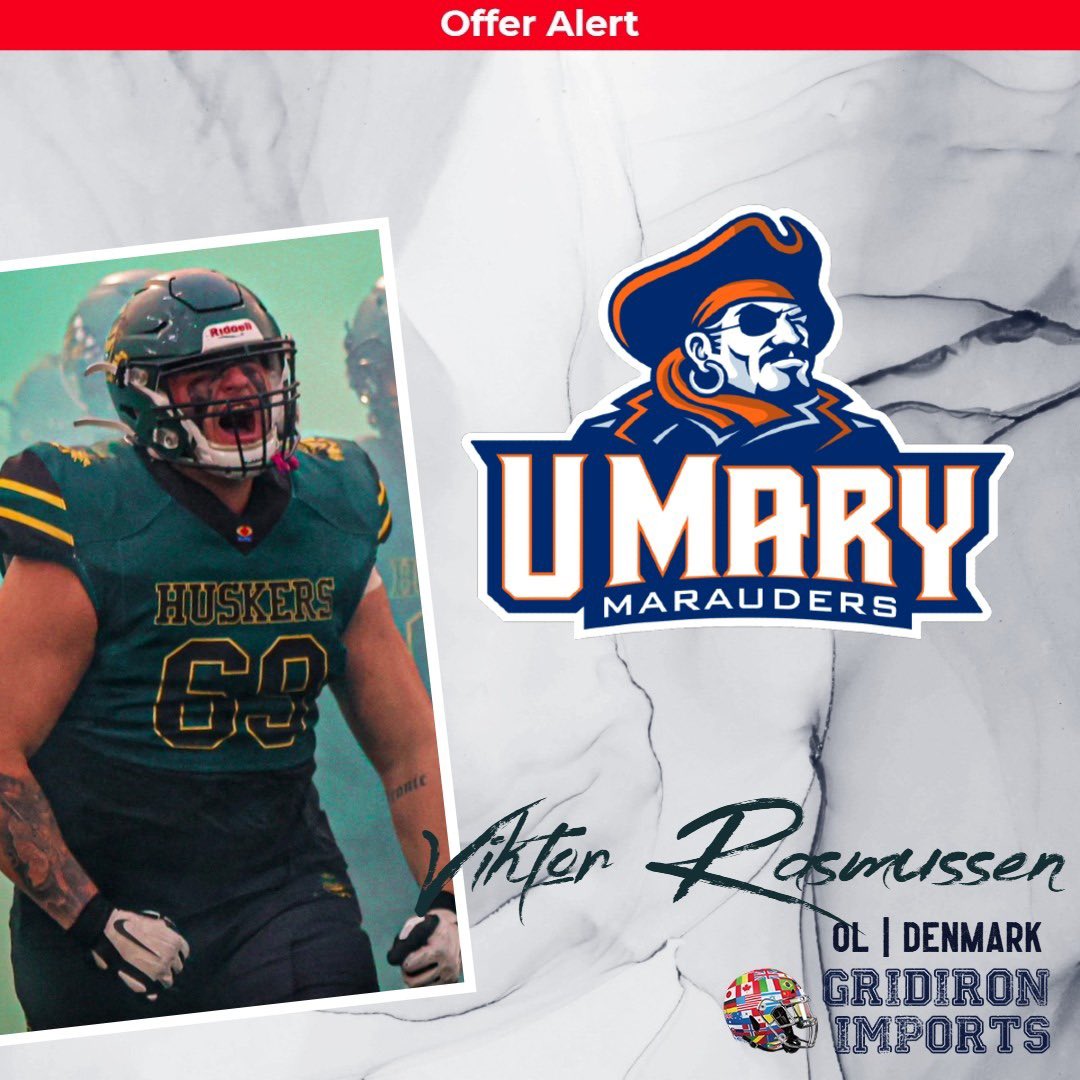 Gridiron Imports Foundation (@gridironimports) on Twitter photo Congrats to long time Danish Family member <a href="/Vik58Rasmussen/">Viktor Tejlmand Rasmussen</a> on his scholarship offer from <a href="/UMaryFootball/">UMary Football</a>
<a href="/GoValleyHuskers/">Valley Huskers</a> Congrats to long time Danish Family member <a href="/Vik58Rasmussen/">Viktor Tejlmand Rasmussen</a> on his scholarship offer from <a href="/UMaryFootball/">UMary Football</a>
<a href="/GoValleyHuskers/">Valley Huskers</a>