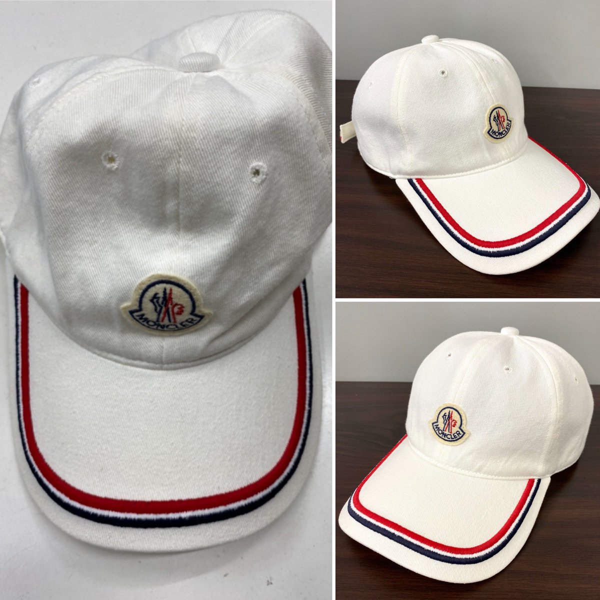 キャップは汚れる箇所は大体ここ 重点的に行い→全体も漂白 #Moncler