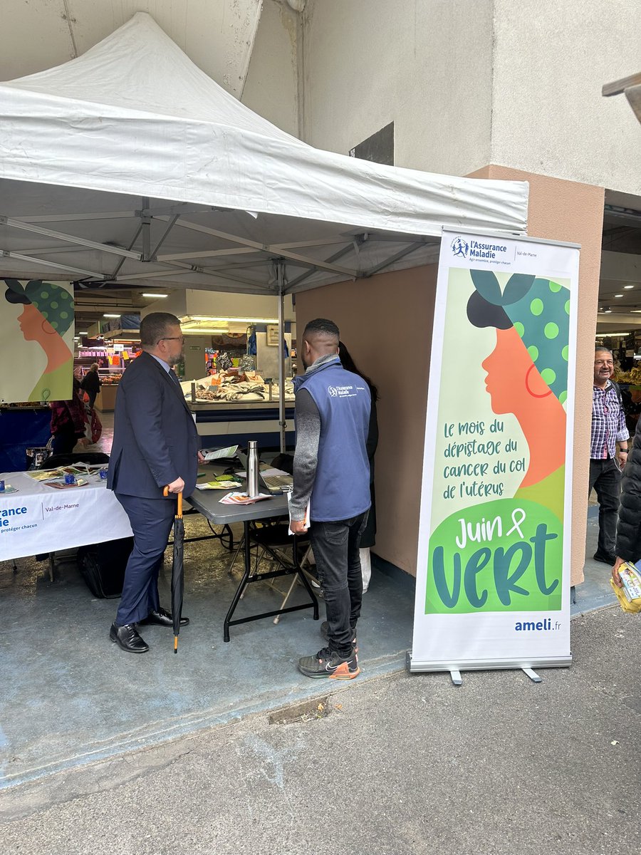 luccarvounas's tweet photo. Dépistage @Alfortville_94 du cancer du col de l’utérus dans le cadre du #JuinVert en partenariat avec notre Centre Municipal de Santé, la CPTS, @CPAM94 et la #LigueContreLeCancer. Prochain dépistage au marché rue de Rome le vendredi 20 juin de 9.00 à 13.00. #Santé https://t.co/WpFDofltUf