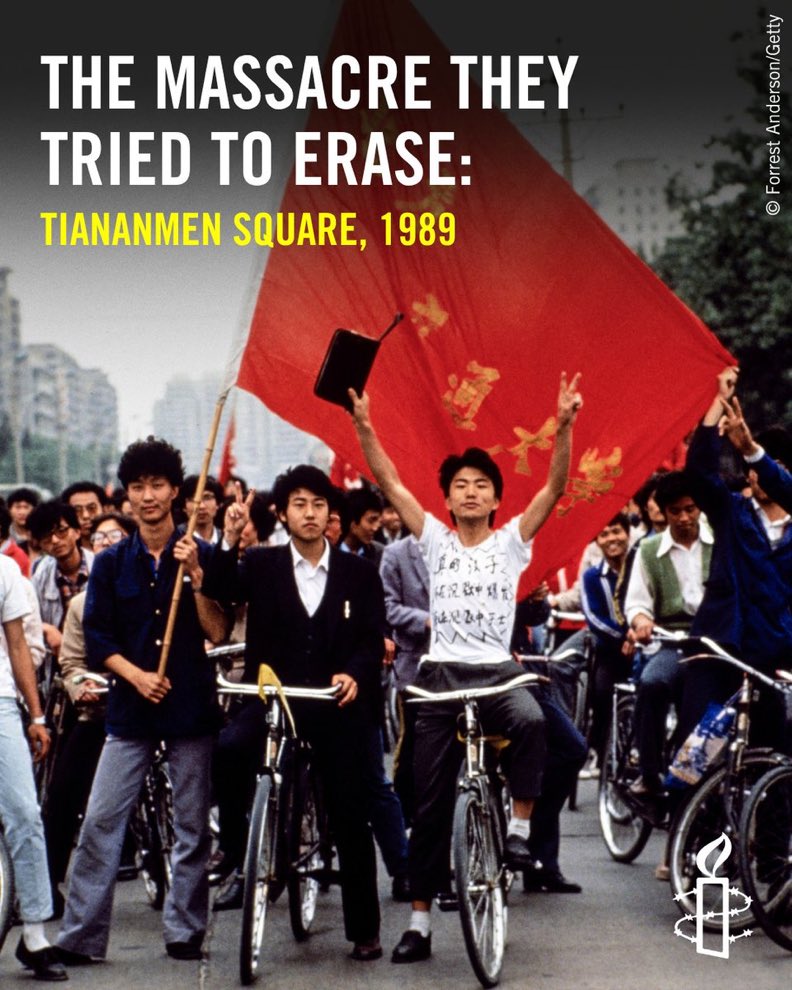 36 years ago today, thousands of courageous students, workers and others filled Tiananmen Square, demanding freedom, democracy, and a government that served its people.

The Chinese government responded with tanks, bullets, and blood.