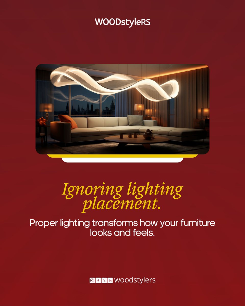 woodstyleshq's tweet photo. It’s not just about buying beautiful furniture  it’s about making it work beautifully in your space. 

Swipe to avoid two common design mistakes that can ruin even the best interiors.

#InteriorTips #DesignMistakes #FurnitureFlow #LightingMatters #HomeStyleGuide #SpacePlanning https://t.co/6nqVjD7qaG