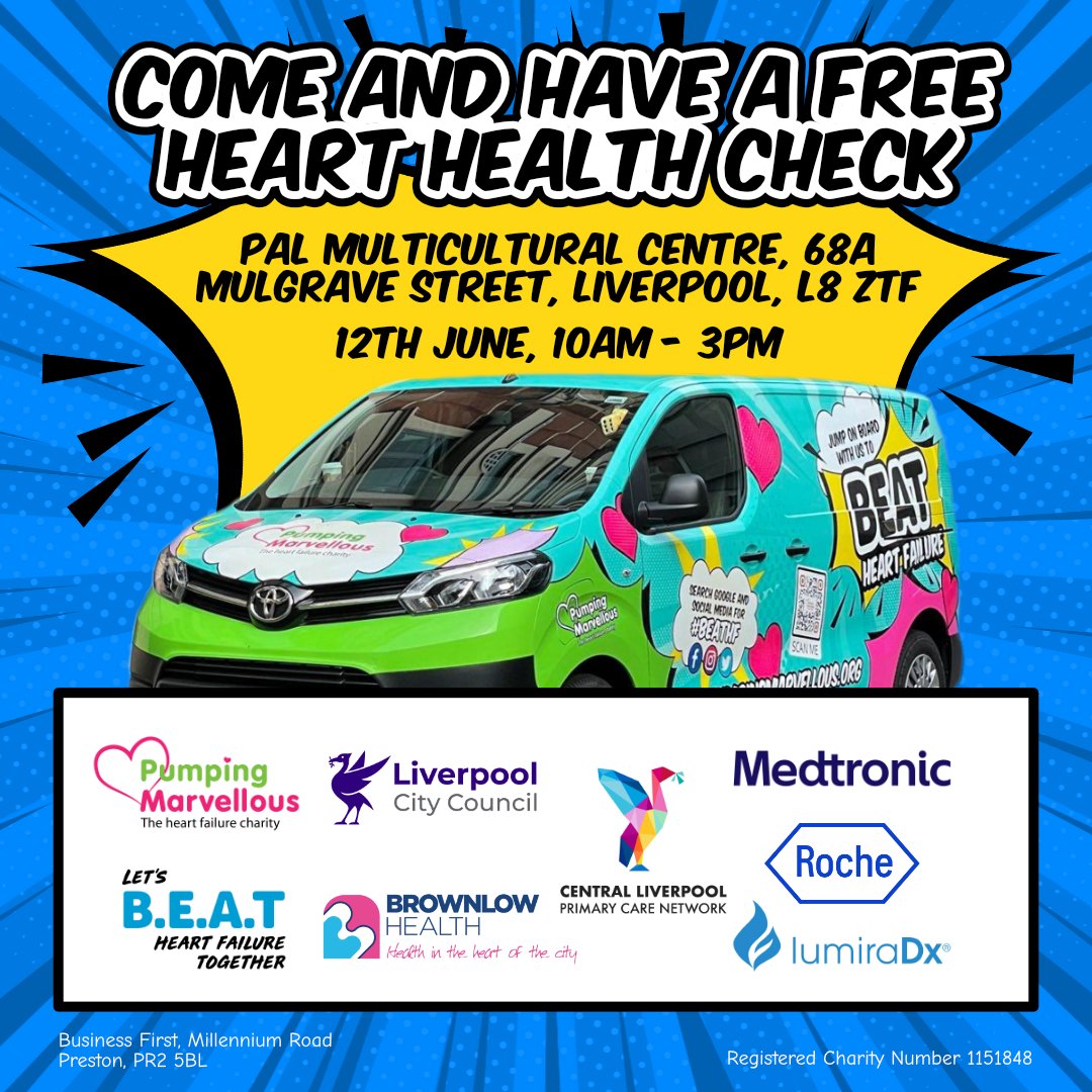 Join us at PAL Multicultural Centre, 68A Mulgrave St, L8 2TF on 12th June, 10am–3pm for free checks and advice.

Check out the poster for full details! ⬇️