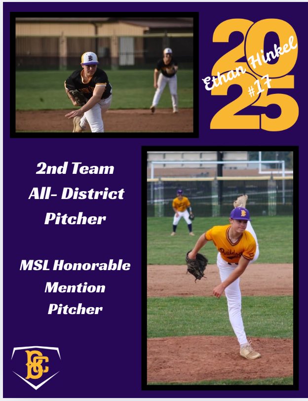 Great freshman season son!😳 
<a href="/HinkelEthan2028/">Ethan Hinkel</a> 
50-1/3 IP / 6W-3L / 2.22 ERA / 1.192 WHIP / 25 SO - 8 BB / 66% strikes
Academic all-league
HM MSL
2nd team Central District
<a href="/BCBaseballFB12/">Jason Vest</a>