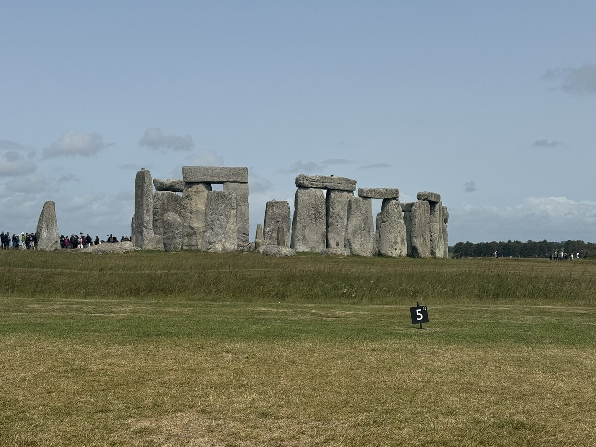 Cool and comfortable temps greet us at Stonehenge. About 5,000 years old. One of the oldest manmade structures still standing today. #BowkerEurope