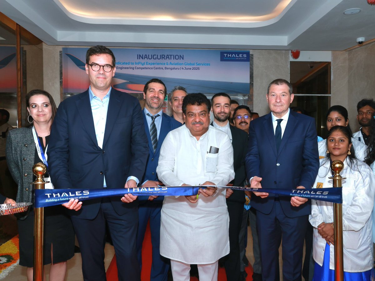 ThalesAsia's tweet photo. Today, we further elevate our commitment to India with the inauguration of our #IFE & Services Lab in our #EngineeringCentre in #Bengaluru. The inauguration was graced by the Hon'ble Minister of Large & Medium Industries, Government of #Karnataka, Shri @MBPatil ji ... (1/n) https://t.co/MEAyWdSXZY