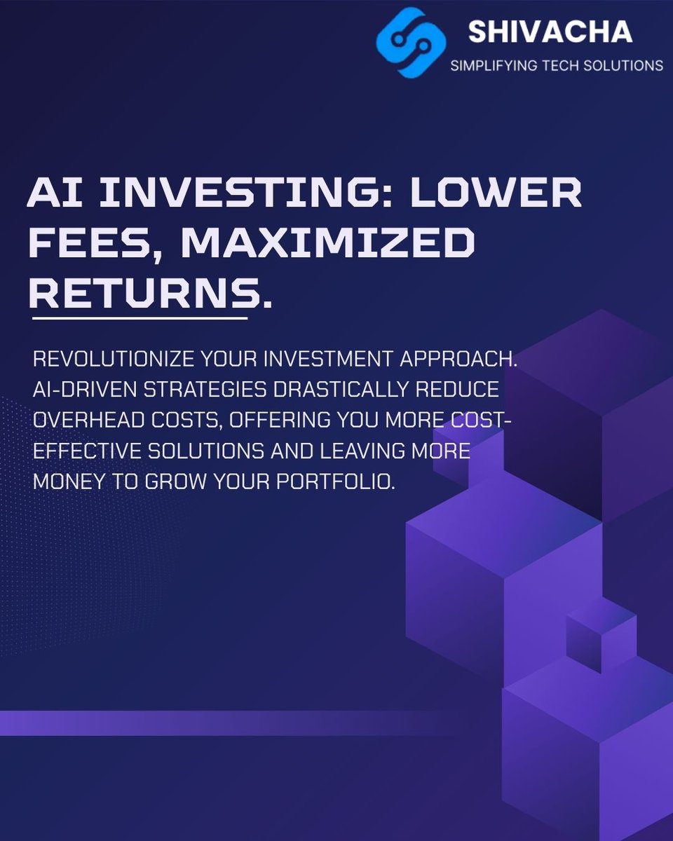 shivachatech's tweet photo. Is your investment strategy ready for the #future? Don't get left behind. The world of #finance is rapidly evolving with #AI. At Shivacha Technologies. #AIInvestment #InvestmentTransformation #FutureofInvesting #SmartInvesting #ShivachaTechnologies #FinTech #WealthManagement https://t.co/Y4XyJKauAE