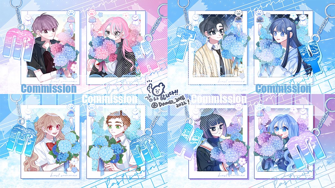 damso_2018's tweet photo. [RT] 🌊여름나기(last winter)SD _ 7.0  
청량한 여름배경의 폴라로이드 컨셉  4가지 타입 💐수국/🌹여름장미/🌻해바라기🍀클로버  신청 슬롯 받습니다! 

🌊신청의사가 있으신 분들께서는 타래의 간단양식 작성 후, 신청메일 보내주세요!

작업완료 후, 각 버전 1분씩 총 4분 추첨하겠습니다!💕 https://t.co/3edQqlJfjG
