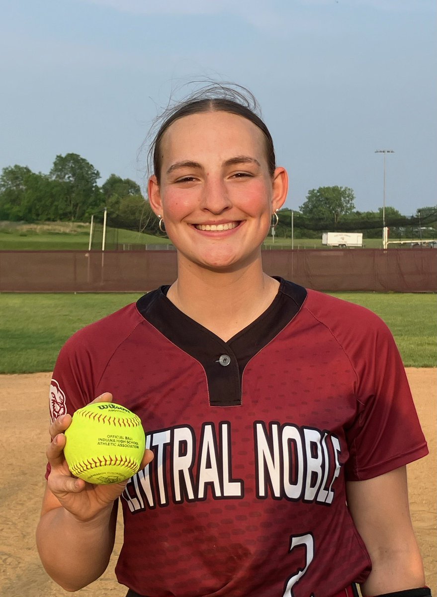Not only did she get the win in the circle by striking out 10 but Grace Swank hits her 10th HR of the season. Kennedy Vice and Kensy Kimmell hit huge back to back doubles.
