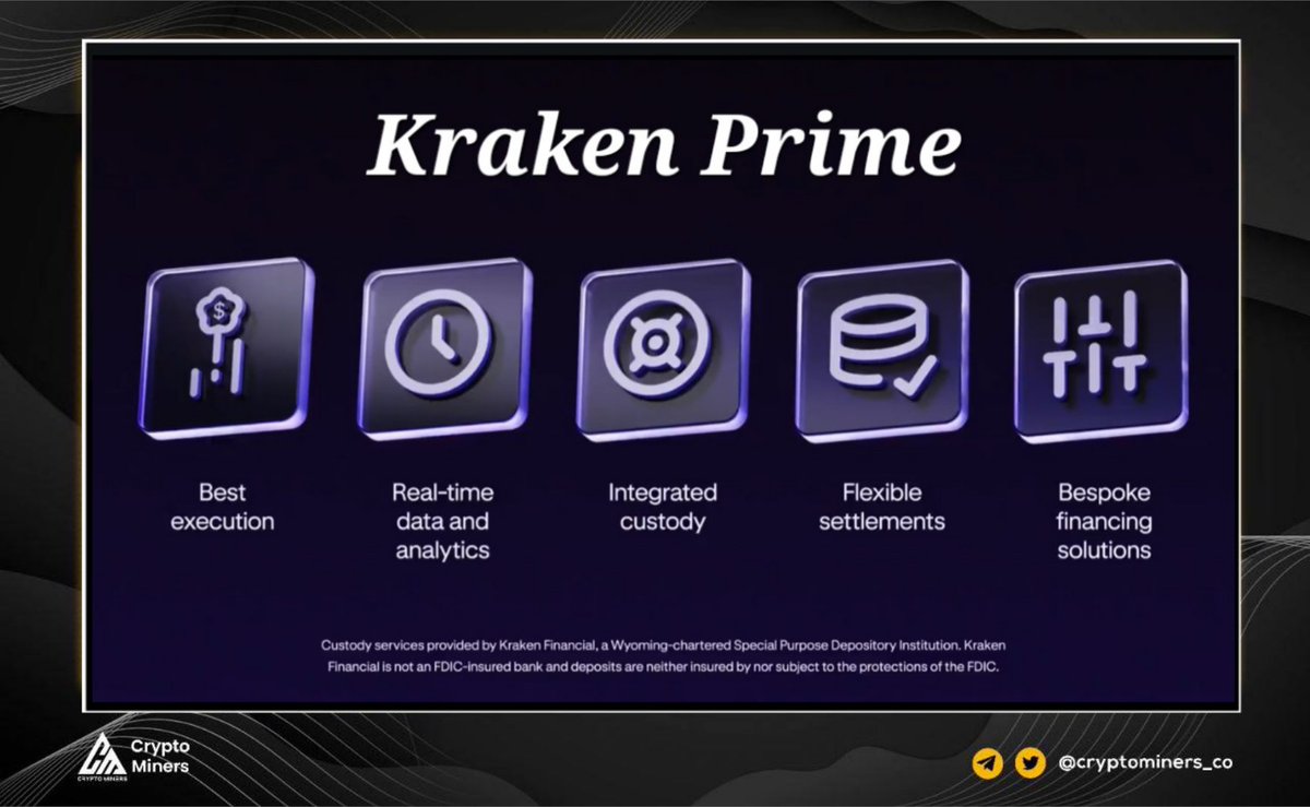 Kraken Launches Kraken Prime: A Full-Service Crypto Prime Brokerage for  Institutions! @Krakenfx @KrakenPro has unveiled Kraken Prime, a  comprehensive institutional platform offering trading, custody, and  financing in one seamless solution. Purpose ...