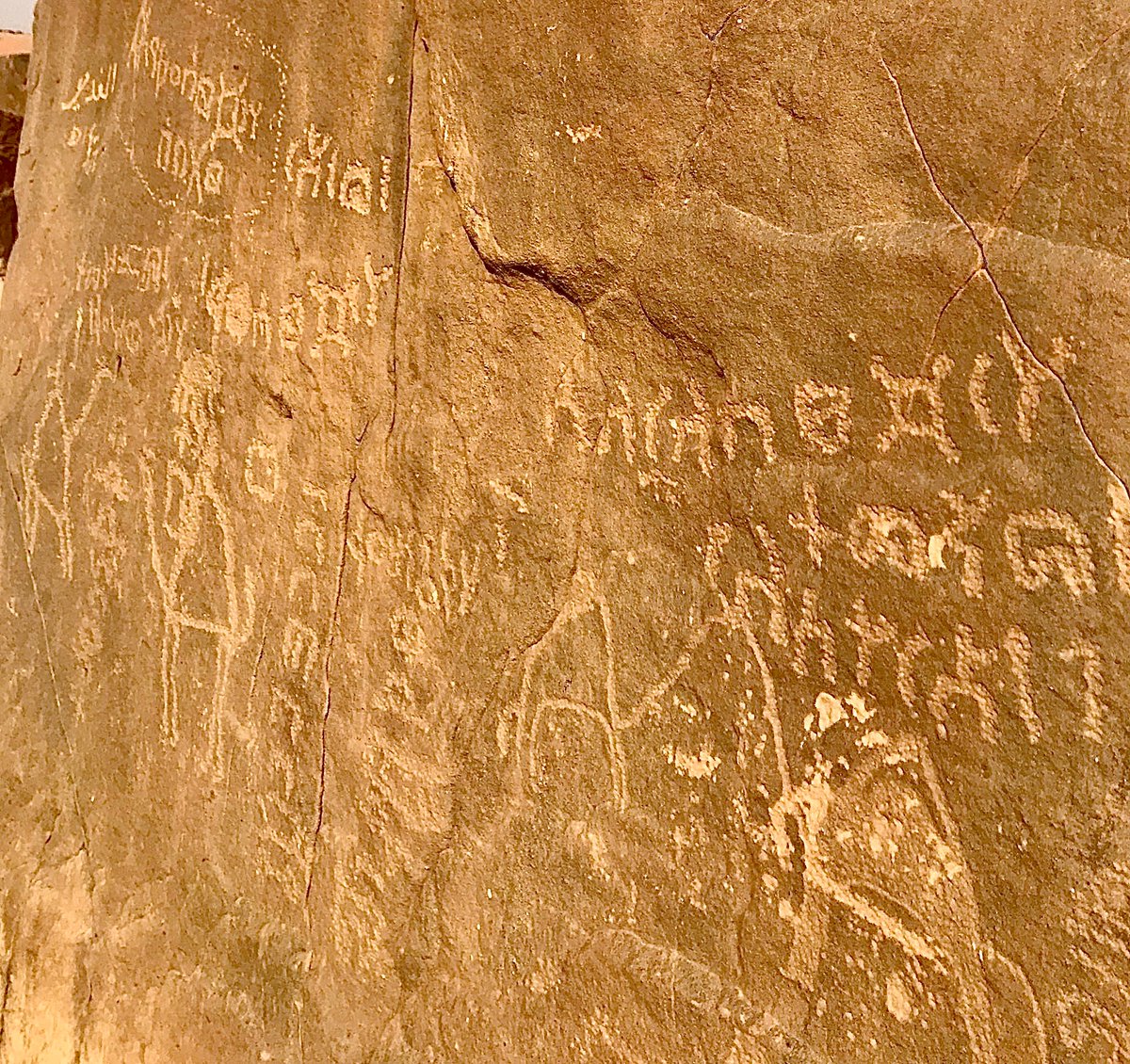 أحد كتبة النقش الثمودية في عصور ما قبل الميلاد في منطقة حائل قرر التفاخر بالغنائم الحيوانية التي حصل عليها عن طريق تخليد هذا الحدث على الصخور.

"ليئر هـ سبي" 
أي: ليائير هذا السبي أو الغنيمة! 
#ThamudicB⁦