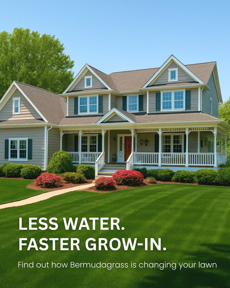 Say goodbye to spending hours watering and waiting for your lawn to fill in. Bermudagrass is revolutionizing the way we care for our yards by thriving with less water and establishing itself faster than traditional grasses.

theturfgrassgroup.com/find-a-grower/

#lawncare #bermudagrass