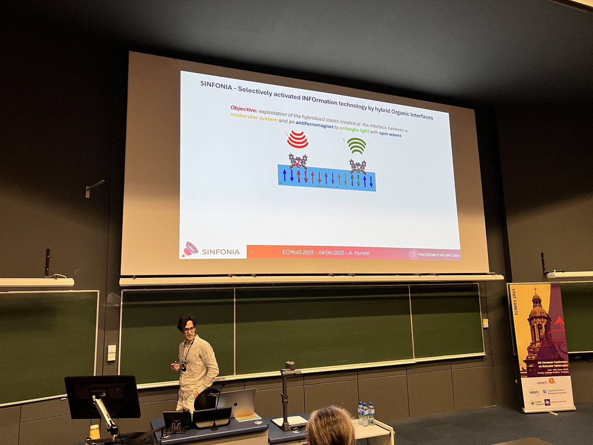 Introducing our fourth speaker on the second session of the final day is Alessandro Ferretti from Politecnico di Milano #ECMOLS2025