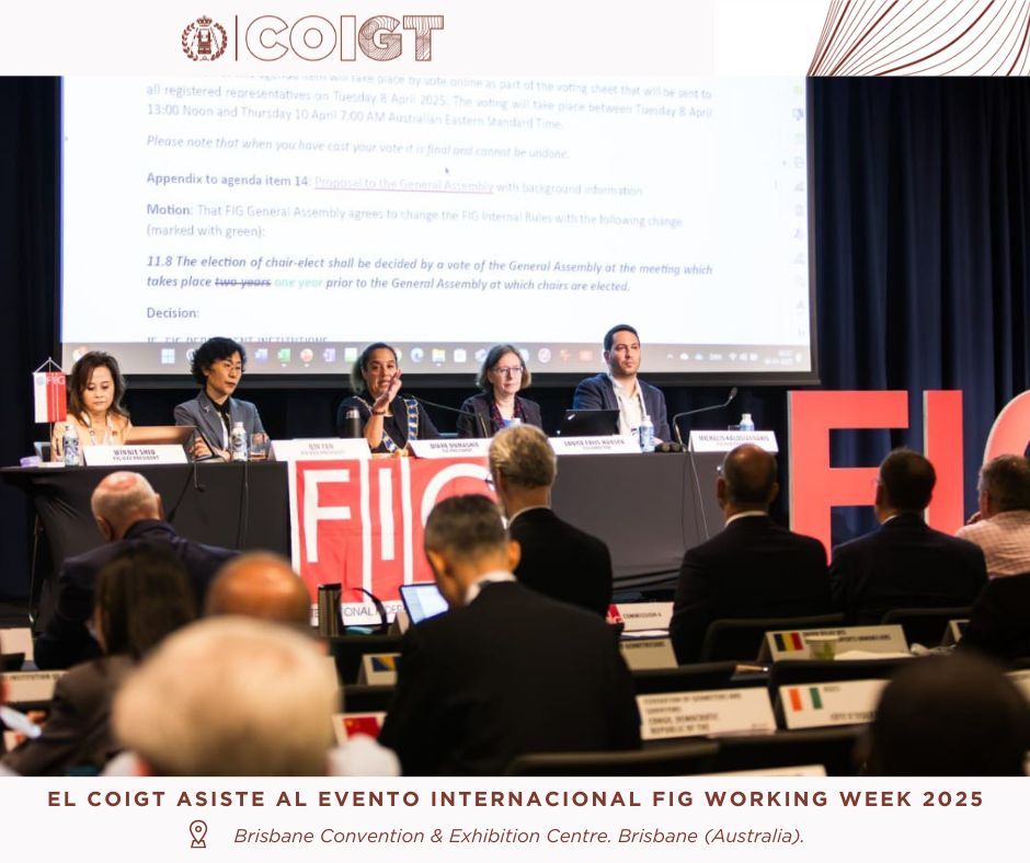 El COIGT presente en la FIG Working Week 2025, celebrada en Brisbane (Australia). coigt.com/noticia/3977