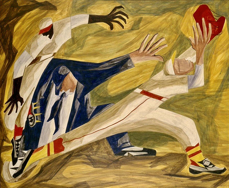 “God what an outfield,' he says. 'What a left field.'
He looks up at me, and I look down at him.
'This must be heaven,' he says.
'No.  It's Iowa,' I reply automatically.
But then I feel the night rubbing  softly against my face like cherry blossoms; look at the sleeping