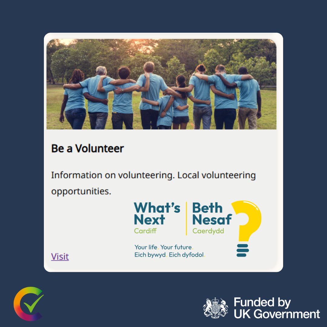 It's Volunteers Week 2025! Want to build skills and boost confidence? Volunteering can help you explore future career options.

There are lots of opportunities available in Cardiff - orlo.uk/zdE2q