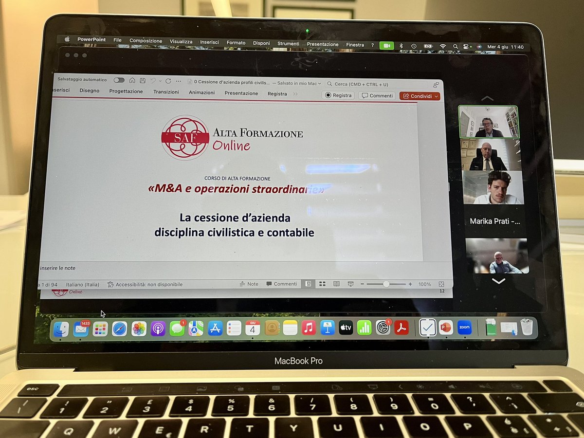 Ospite della #SAF del Triveneto al corso di alta formazione #M&amp;A e operazioni straordinarie: aspetti civilistici della cessione di #azienda