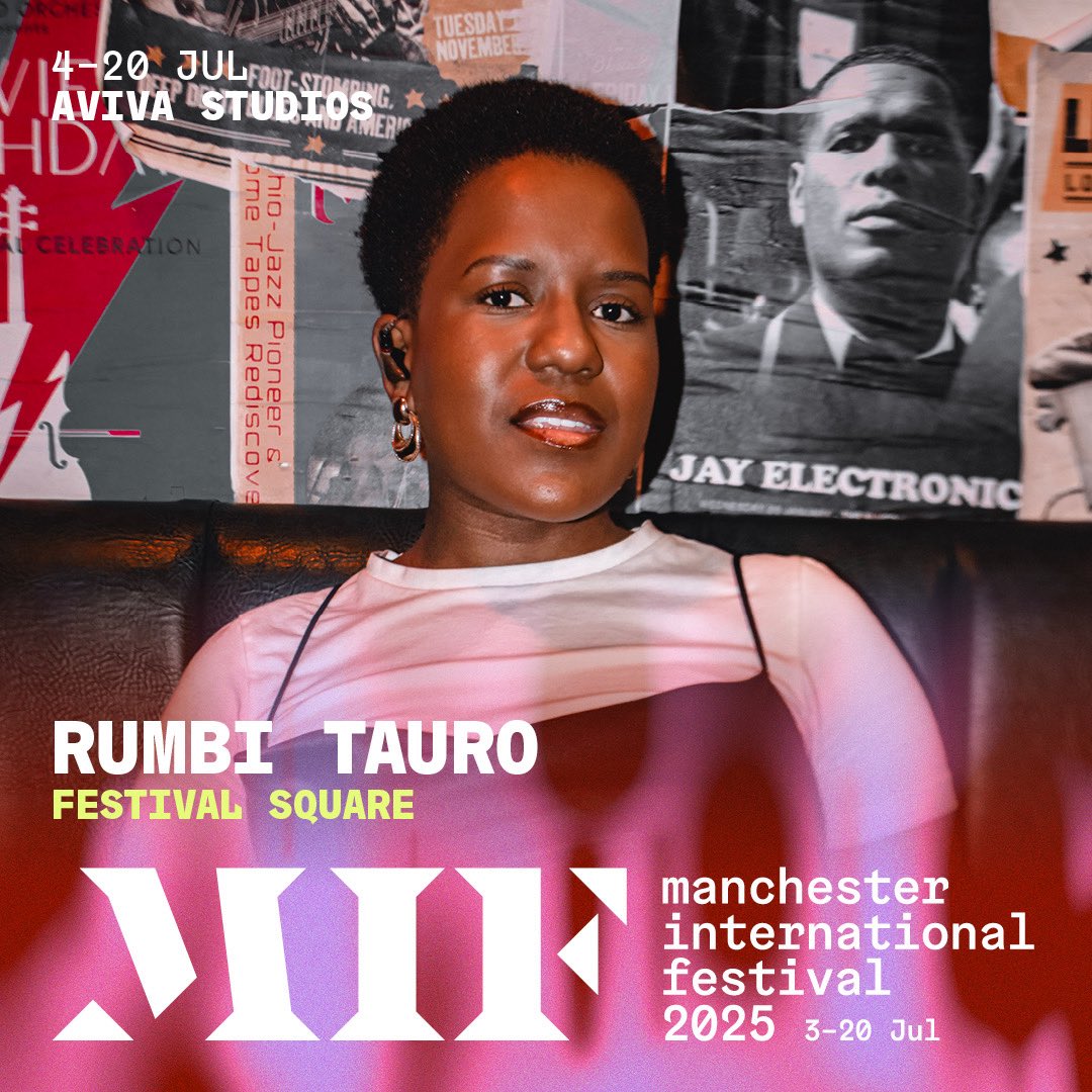 Rumbi Tauro (@rumbitauro) on Twitter photo Let’s dance together again?!🥹💖🌸 Sunday 13th July we’ll be performing live at Manchester International Festival - 8.30pm-9pm ⭐️
Free performance just outside of <a href="/factoryintl/">Factory International</a> 💐 I’ll be live with my band, it’s going to be so special - see you then!X
#MIF #rnbsoul Let’s dance together again?!🥹💖🌸 Sunday 13th July we’ll be performing live at Manchester International Festival - 8.30pm-9pm ⭐️
Free performance just outside of <a href="/factoryintl/">Factory International</a> 💐 I’ll be live with my band, it’s going to be so special - see you then!X
#MIF #rnbsoul