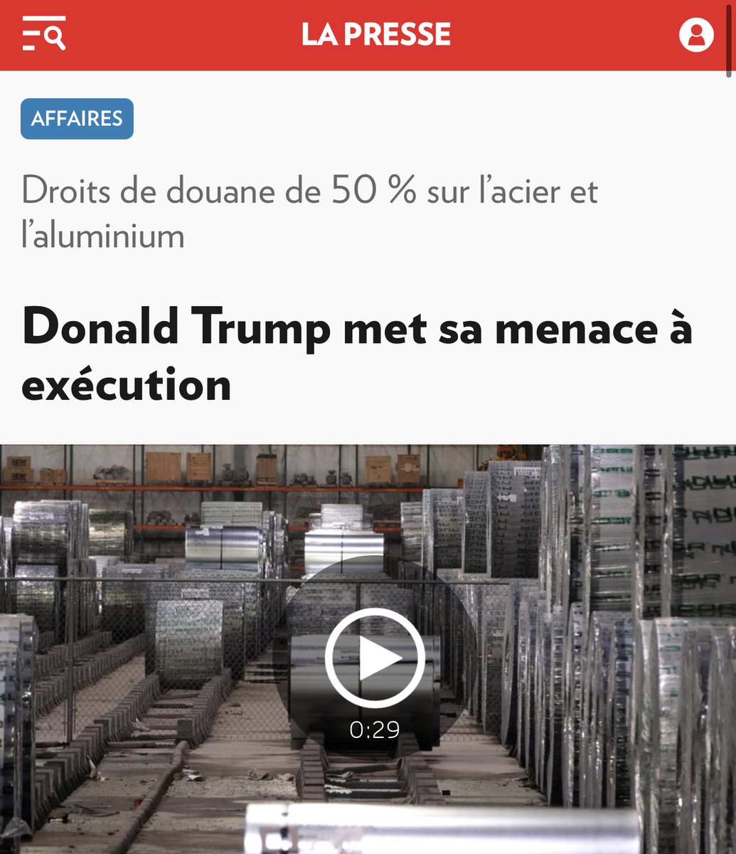 Tout sera plus cher et des emplois seront coupés des deux côtés de la frontière.

S’être agenouillé aussi rapidement que François Legault en annonçant que nous étions prêts à faire des concessions n’a démontré que de la faiblesse.

Dehors la CAQ !

#PolQc