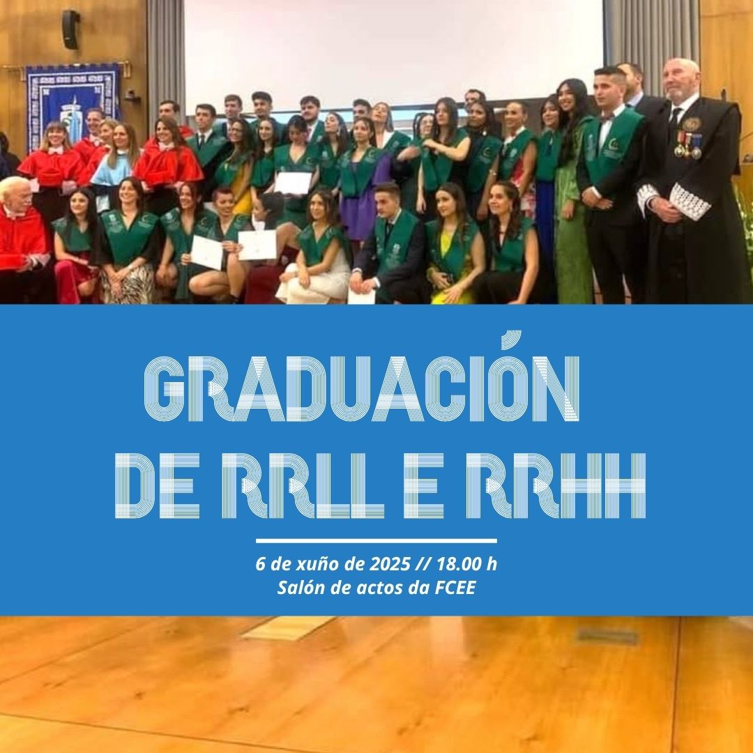 Arrancan as graduacións na #fccxxt. Este venres, 6 de xuño, a de RRLL e RRHH. 

Con dúas madriñas de luxo para esta promoción: Amelia Pérez, secretaria de CCOO Galicia e a profesora Rosa Martínez.

Vémonos alí :)