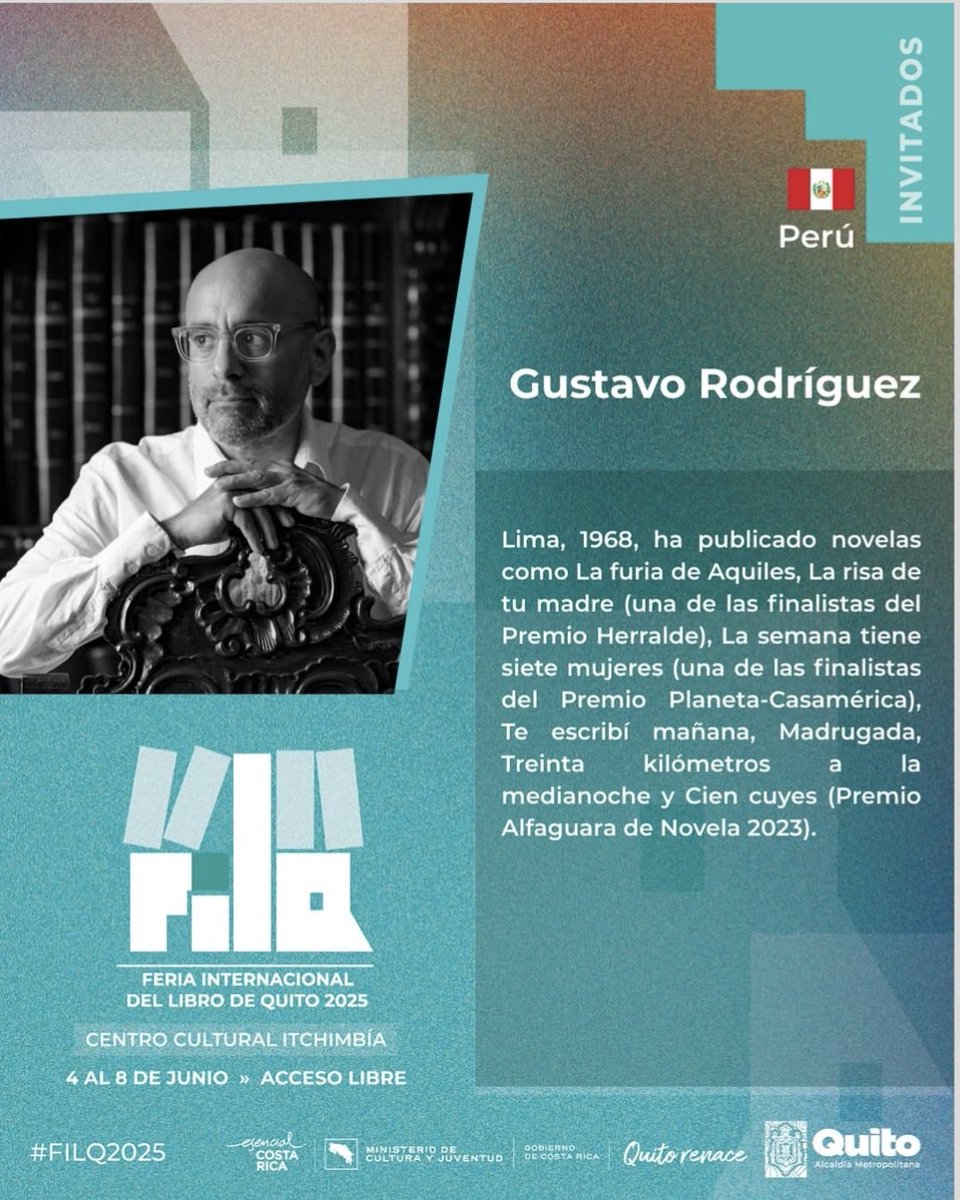 ¡Hola!
¿Alguien en Quito por estos días? 🇪🇨
Este sábado y domingo estaré junto a colegas queridos en la FIL Quito 2025 (y hoy en la inauguración).
¡Un abrazo!