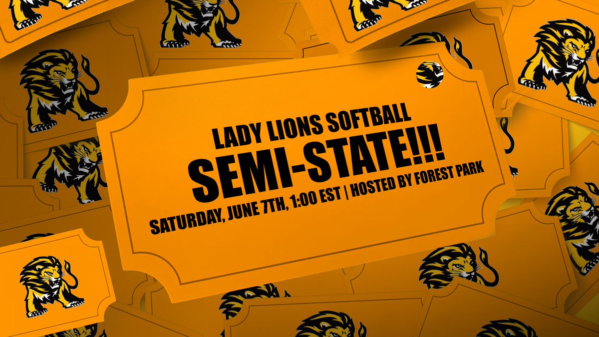 The Lady Lions softball team is Semi-State bound! The Lions will play Triton Central in a 1:00 EST game @ Forest Park.  The game is at Cedar Crest Intermediate School (4770 South State Road 162, Huntingburg, In 47542). Tickets are $12.