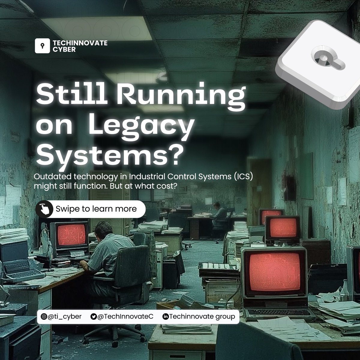 TechInnovateC's tweet image. While outdated technology  in ICS may still โwork,โ they also open the door to cyber threats.
In this carousel, we've broken down the hidden risks of aging infrastructure and how to stay protected.
Donโt let old systems create new problems when you can secure your ICS.