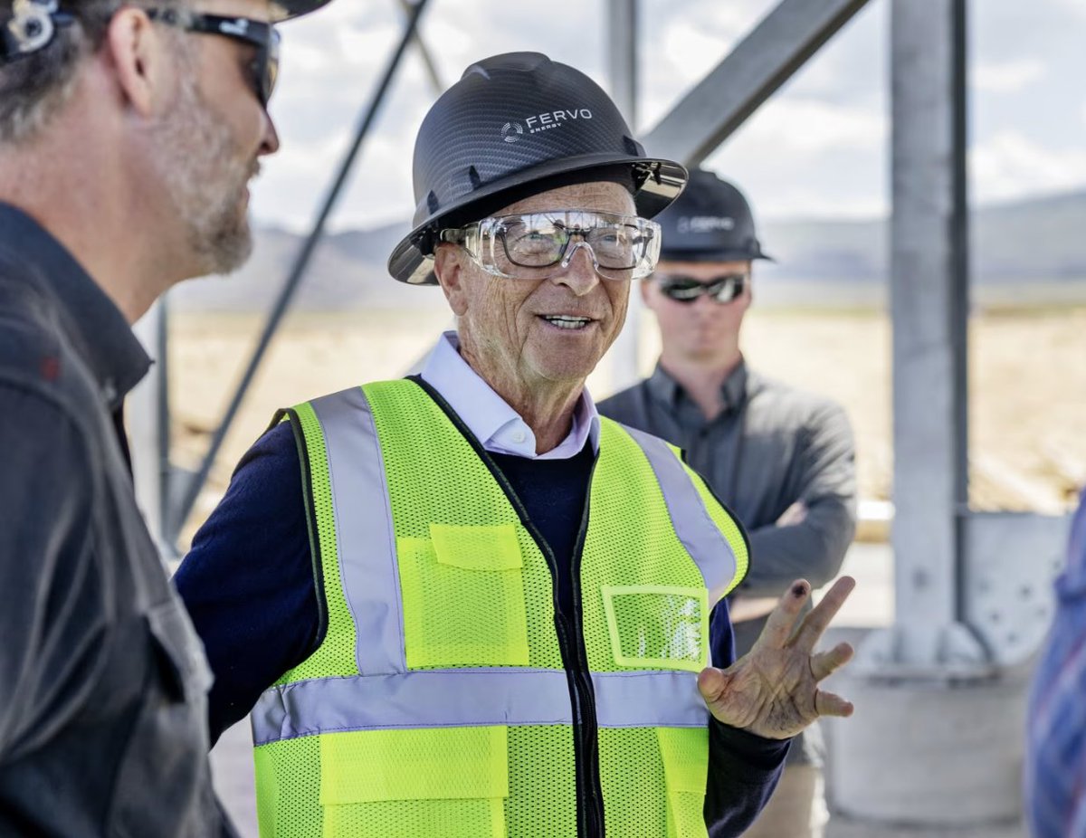 benserrurier's tweet image. "After a day touring Fervo Energy’s geothermal site,
@BillGates reached a conclusion: “It’s pretty mind-blowing.” wsj.com/business/energ…