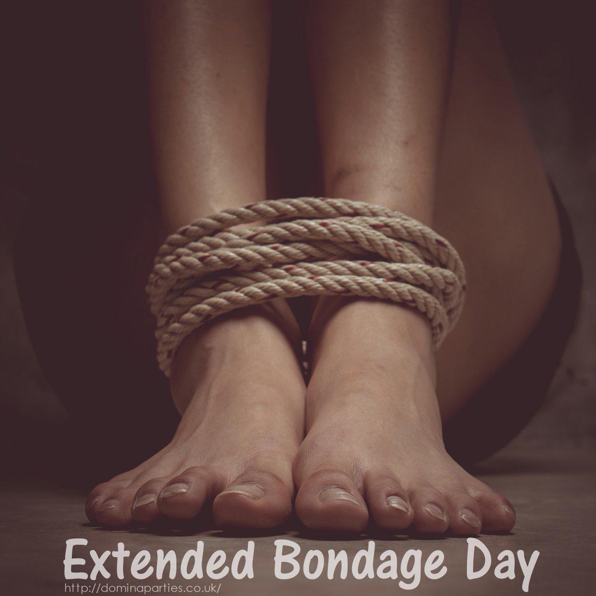 9.30am Sun 20 July ~ Ext Bondage Day ~ Want to get a bit tied up in LONDON? Check out the Domina Parties website for all the details…