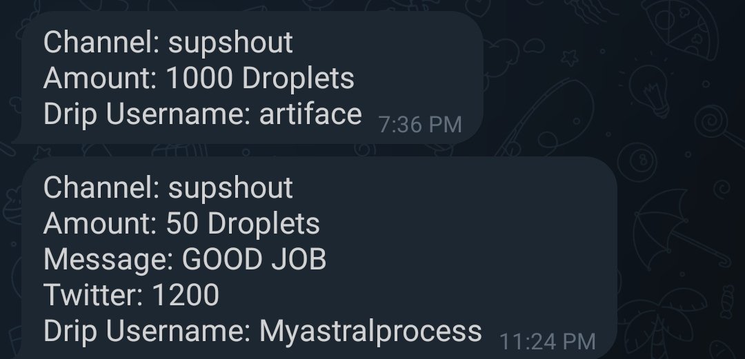 supshoutNFT's tweet photo. just show the Notification from @drip_haus ! thank you so much for your Support @artiface @MyAstralProcess 
Really appreciate it. Thanks a ton! 🔥 https://t.co/FGSBLUt1S5