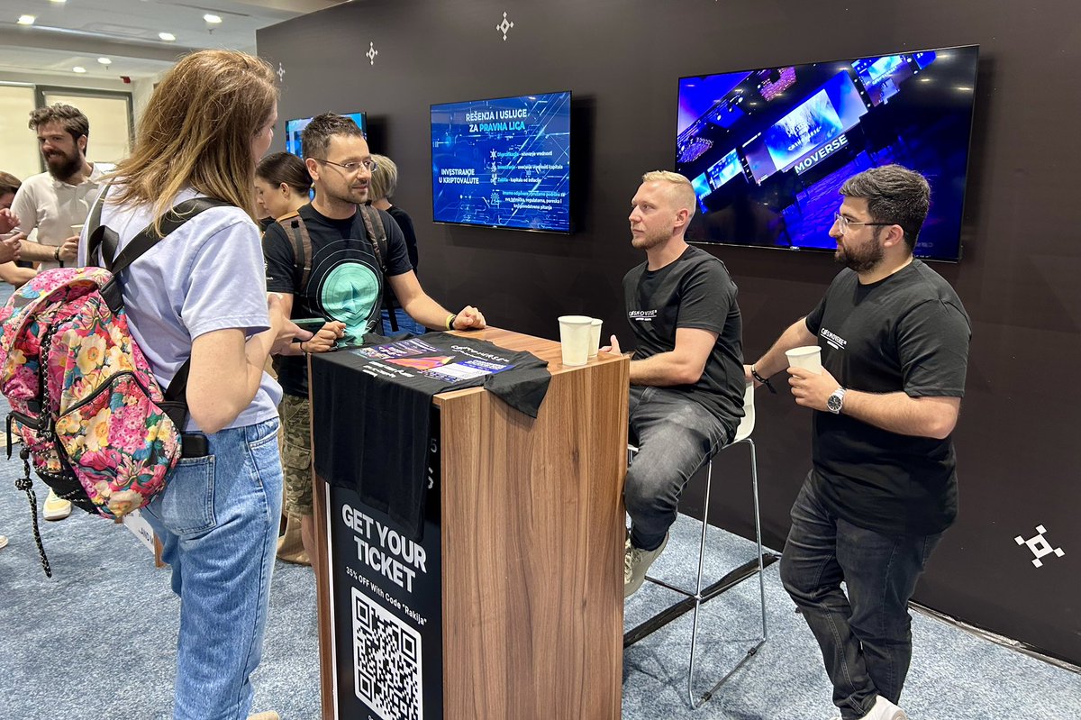 Cosmoverse | Cosmos Conference (@cosmoversehq) on Twitter photo Day 2 at <a href="/ethbelgrade/">ETH Belgrade</a>!
Yesterday was all about connecting with builders.
We’re here to keep the conversations going and bring more of the #EVM world into Cosmos.
Come find us at our booth and let’s talk #Cosmoverse25 Day 2 at <a href="/ethbelgrade/">ETH Belgrade</a>!
Yesterday was all about connecting with builders.
We’re here to keep the conversations going and bring more of the #EVM world into Cosmos.
Come find us at our booth and let’s talk #Cosmoverse25