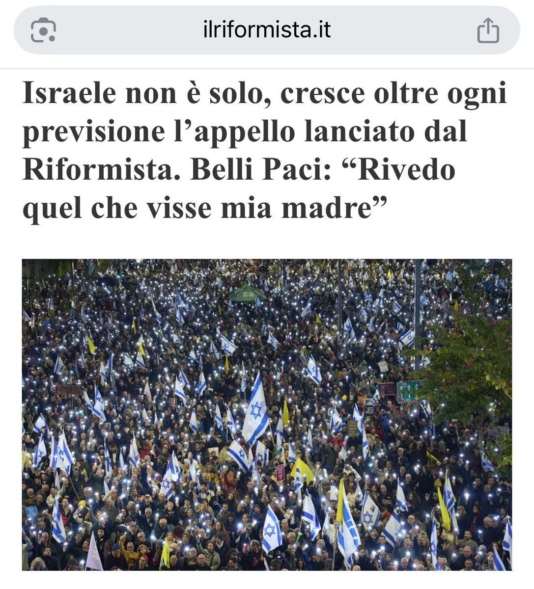 Anche il figlio di Liliana Segre ha firmato l’osceno “appello” de il negazionista.
Belli Paci, lo rivediamo tutti quelli che ha vissuto sua madre, da 20 mesi sulla pelle dei palestinesi massacrati da quelli che voi difendete. 
Ed è proprio questa la cosa più allucinante.