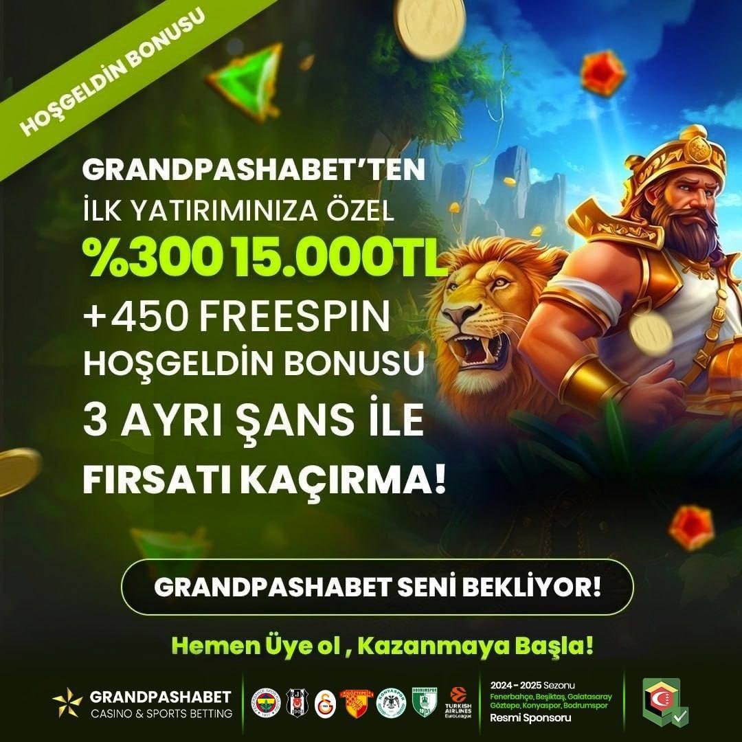 GRANDPASABET #denemebonusu 

Yeni Üye Olan Herkese 500 TL Deneme Bonusu Hediye !

%300 HOŞ GELDİN Yatırım bonusu 

Hemen üye olmak için

shortkal.online/csafdge

#casino #bahis #iddia
