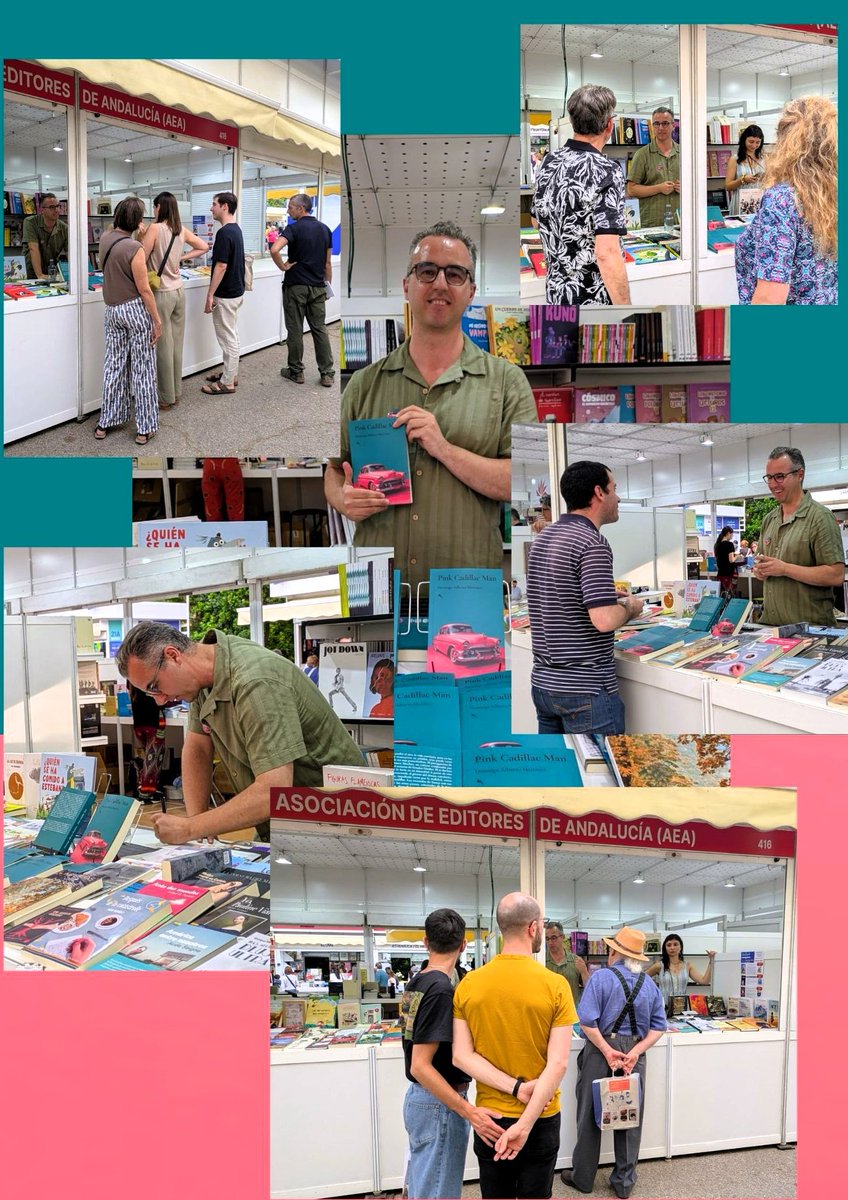 Logro desbloqueado 🎖️
Llegué a la <a href="/FLMadrid/">Feria del Libro de Madrid</a>, charlé con viejos amigos, conocí a nuevos lectores y volví a #Tudela vía #Zaragoza 🚆 a rumiar en mi rincón 🛋️ de ☕️ y lectura lo bueno q me traigo, sobre todo otro puñado de 📚
Gracias a todos por no dejarme solo entre tanta gente 🤗