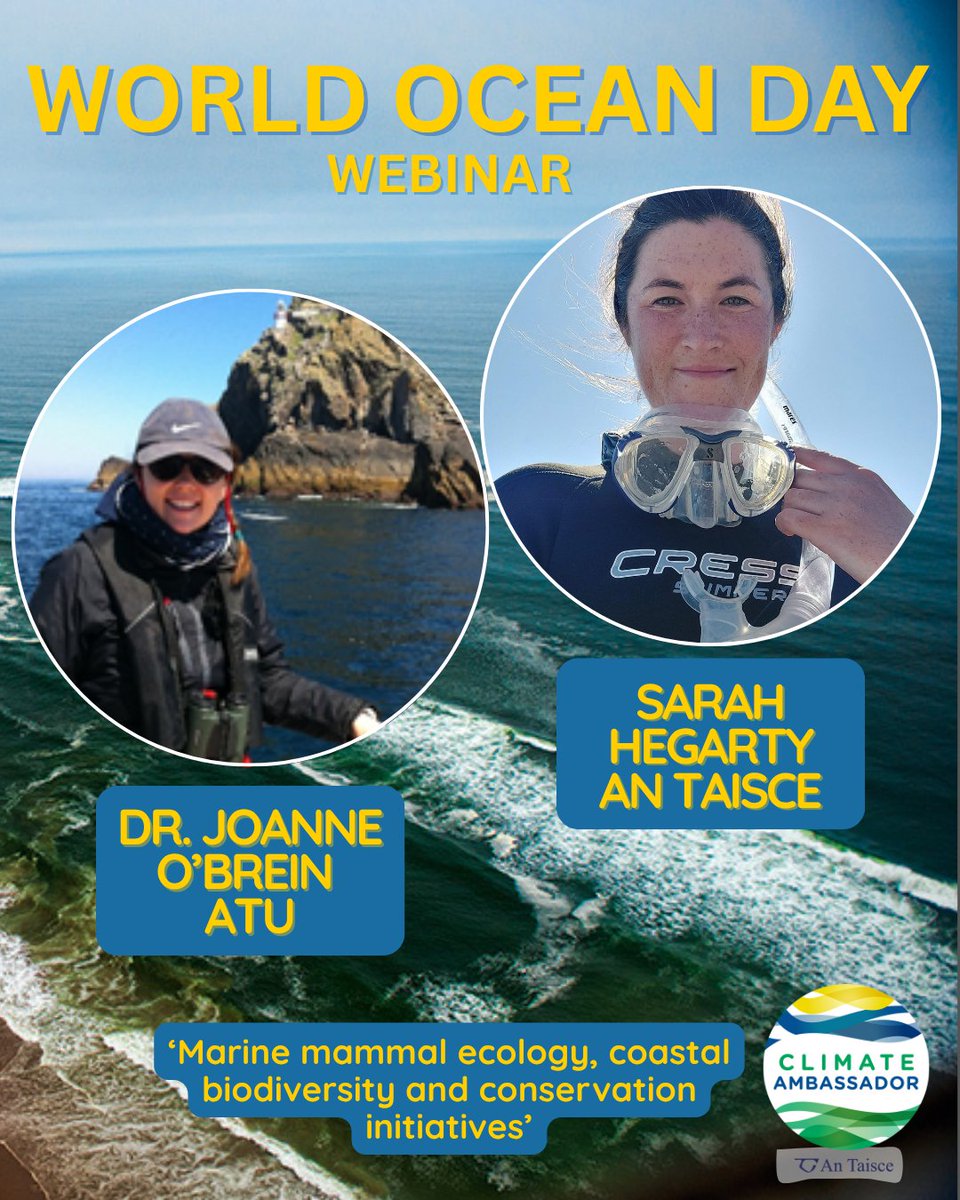 Watch our #WorldOceanDay webinar, where we caught up with Climate Ambassadors Dr Joanne O'Brein and Sarah Hegarty about their work in #MarineEcology, #CoastalBiodiversity and #Conservation.

youtu.be/wlQJXRxmmNE?fe…