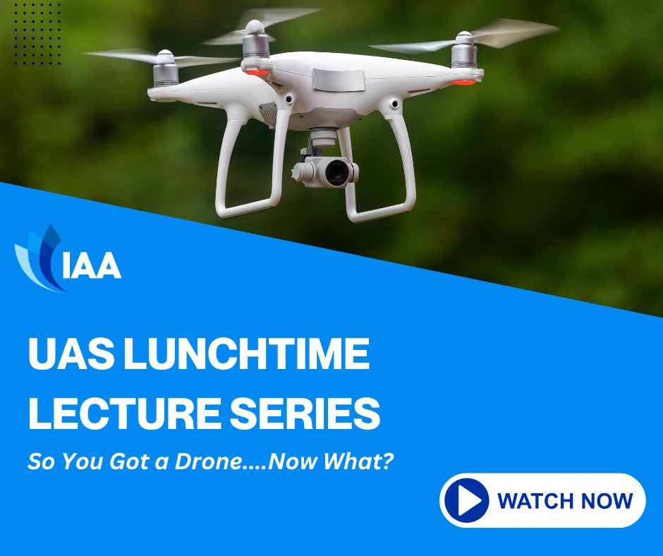 IAApress's tweet image. ✈️ IAA UAS Lunchtime Lecture Series ✈️
🎥 Watch Now: "So You Got a Drone... Now What?"
Just picked up your first drone? Wondering what comes next? 🚁
Our latest lunchtime lecture is now available to watch online! Learn the essentials of drone ownership — from safety and…