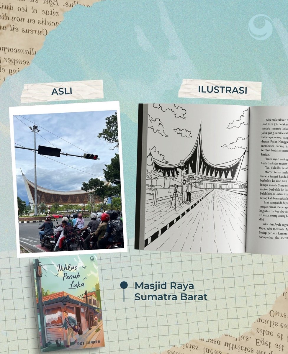 Ceritanya fiksi tapi kalau kamu ke Padang, kamu bisa nemuin tempat-tempat kemana saja cerita itu bergerak.