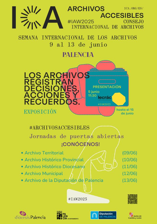 LECRAC PALENCIA (@lecracpalencia) on Twitter photo Jueves día 5, 11.30 h, <a href="/LecracPalencia/">LECRAC PALENCIA</a>
Inauguración expo con motivo de la Semana Internacional de los Archivos, organizada conjuntamente por los 5 archivos de #Palencia
<a href="/PalenciaAyto/">Ayuntamiento de Palencia</a> <a href="/PalenciaCultura/">Palencia Cultura</a> <a href="/diputacionPalen/">Diputación de Palencia</a> <a href="/TurismoPalencia/">Turismo Palencia CyL</a> #archivosaccesibles
Hasta 16 Junio Jueves día 5, 11.30 h, <a href="/LecracPalencia/">LECRAC PALENCIA</a>
Inauguración expo con motivo de la Semana Internacional de los Archivos, organizada conjuntamente por los 5 archivos de #Palencia
<a href="/PalenciaAyto/">Ayuntamiento de Palencia</a> <a href="/PalenciaCultura/">Palencia Cultura</a> <a href="/diputacionPalen/">Diputación de Palencia</a> <a href="/TurismoPalencia/">Turismo Palencia CyL</a> #archivosaccesibles
Hasta 16 Junio