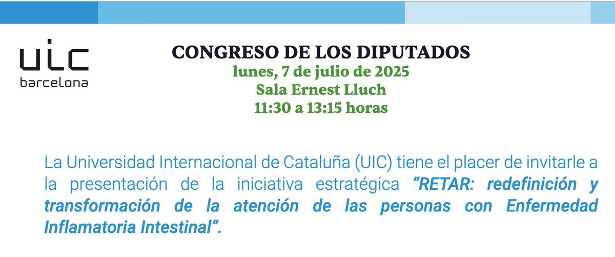 📅 7 de julio | 🏛️ Congreso de los Diputados
🔹 Jornada #RETAR sobre Enfermedad Inflamatoria Intestinal (#EII)
✨ <a href="/SEMERGENap/">SEMERGEN | Médicos de AP</a> será la única sociedad científica de Atención Primaria presente a través del Grupo de Trabajo de Digestivo (<a href="/gastroprimaria/">GastroprimariaSemergen</a>) y acompañará a <a href="/geteccu/">GETECCU</a>