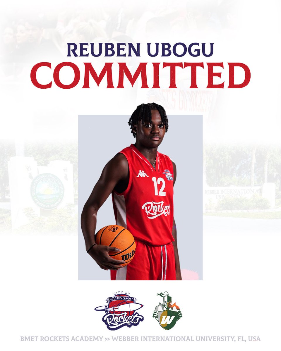 City of Birmingham Rockets (@cobrockets) on Twitter photo 🇺🇸 Congratulations to Reuben Ubogu on his commitment to Webber International University (Fl, USA) ahead of the 2025/26 season!
📰 cobrockets.co.uk/bmet-rockets-a…
Congratulations from everyone at Rockets, Reuben!
#WeAreRockets 🇺🇸 Congratulations to Reuben Ubogu on his commitment to Webber International University (Fl, USA) ahead of the 2025/26 season!
📰 cobrockets.co.uk/bmet-rockets-a…
Congratulations from everyone at Rockets, Reuben!
#WeAreRockets